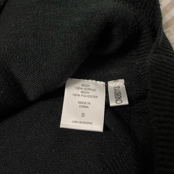 New York & Company Black Sequin Front Cardigan Size Small - Picture 4 of 7